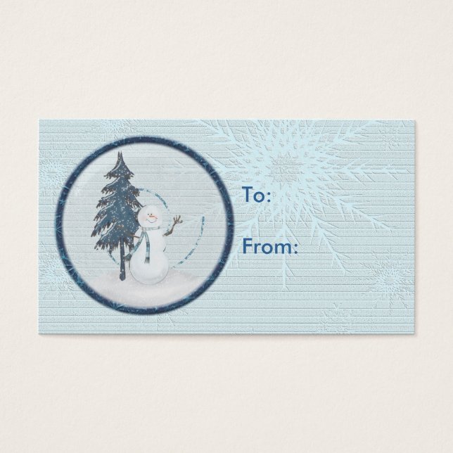 Snowman Christmas Gift Tag (Front)