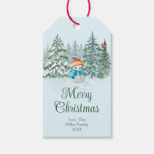 Snowman Christmas Gift Tags