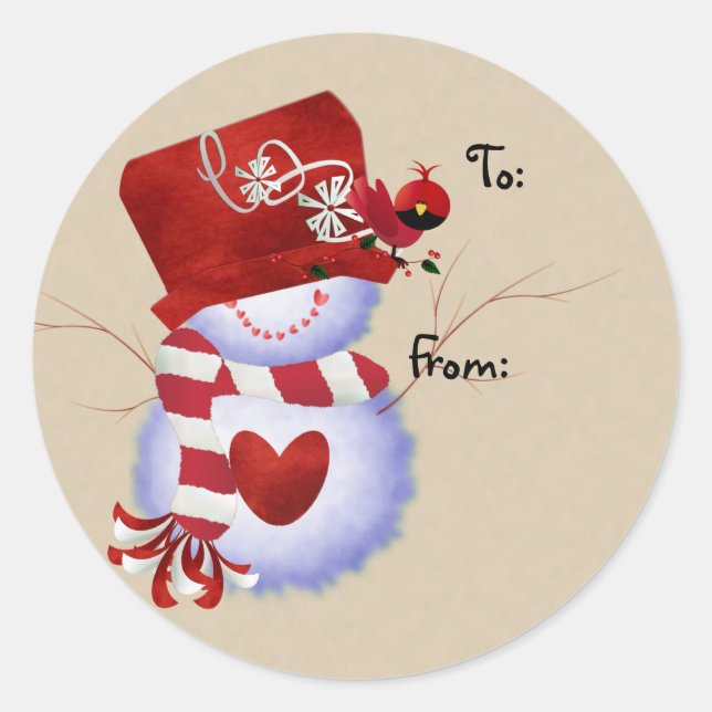 Snowman Christmas Gift Tags (Front)