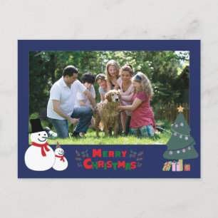 Snowman Christmas Greeting Holiday  Postcard