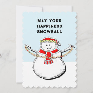 Snowman Christmas Holiday Card