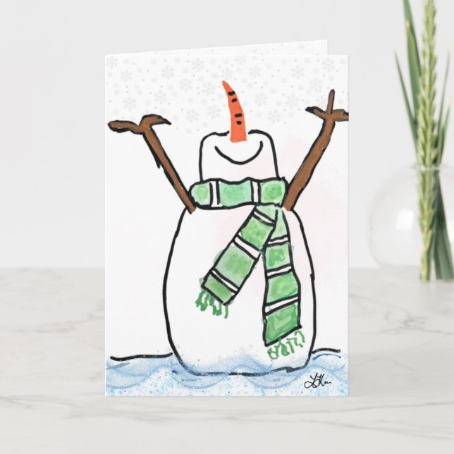 Snowman Christmas/Holiday Card (Front)