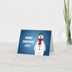 Snowman Christmas Holiday Card
