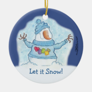 Snowman-Christmas Is “Snow” Close Ceramic Tree Decoration