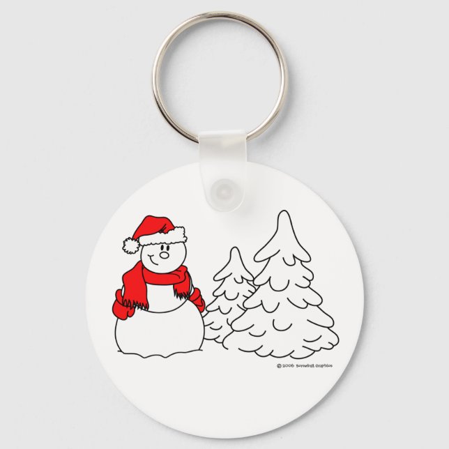 Snowman Christmas Keychain (Front)