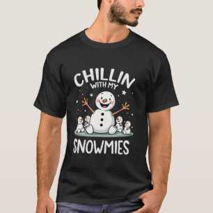 Snowman Christmas Kids Teacher Snow Chillin With M T-Shirt