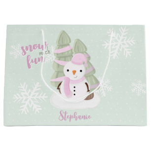 Snowman Christmas Large Gift Bag