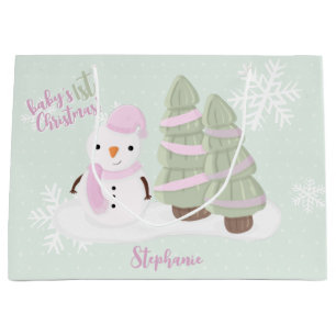 Snowman Christmas Large Gift Bag
