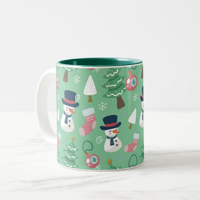 Snowman Christmas Mug (Front Left)