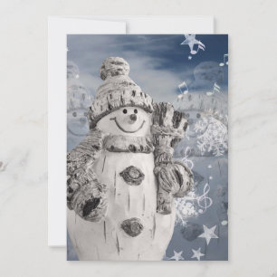 Snowman Christmas Music Holiday Card