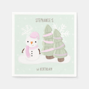 Snowman Christmas Napkin