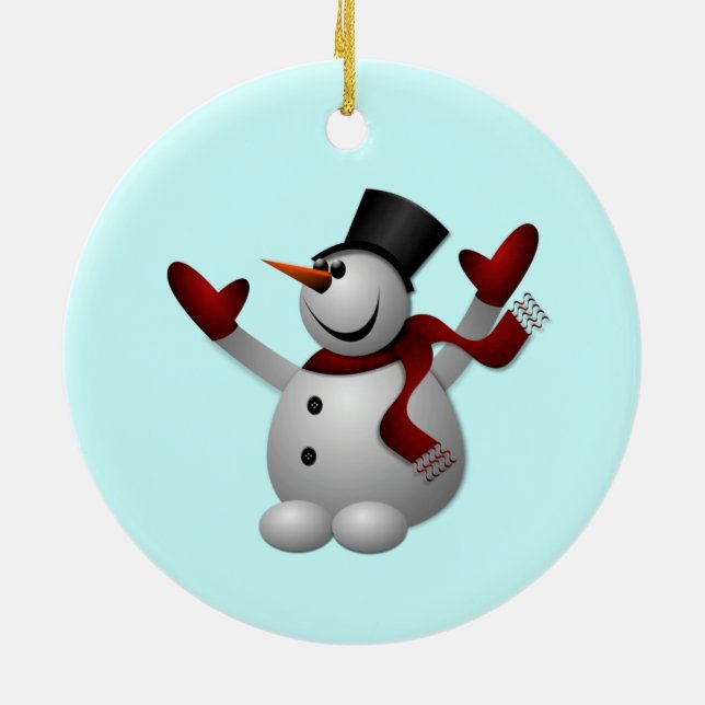 Snowman Christmas Ornament (Back)