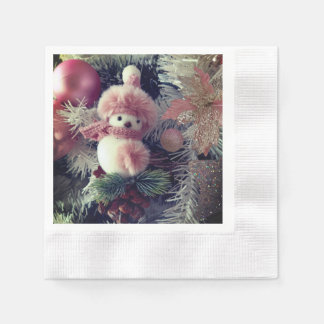 Snowman Christmas Paper Napkin