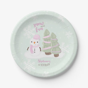 Snowman Christmas Paper Plates