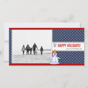 Snowman Christmas Photo Card