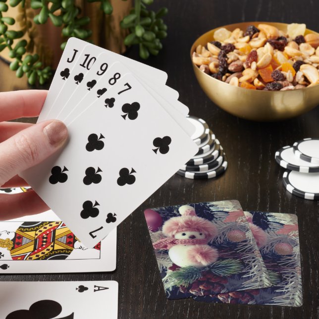Snowman Christmas Playing Cards (In Situ)