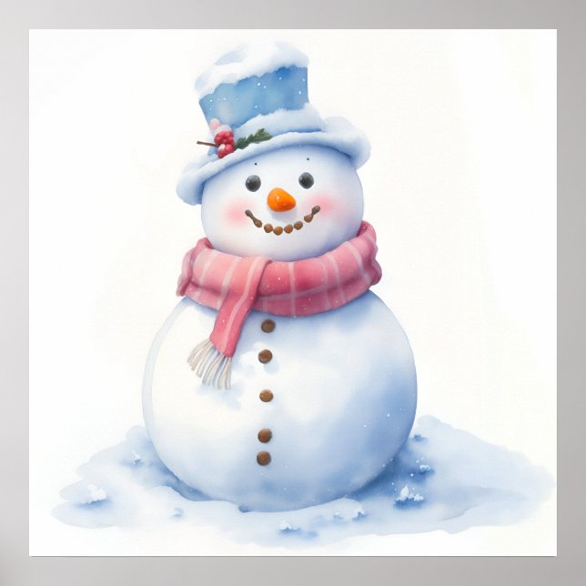 Snowman Christmas Poster (Front)