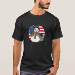 Snowman Christmas Retro Cheer Patriotic USA Americ T-Shirt<br><div class="desc">Snowman Christmas Retro Cheer Patriotic USA America Xmas</div>