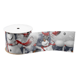 Snowman Christmas Satin Ribbon