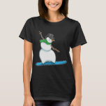 Snowman Christmas Snowboard T-Shirt<br><div class="desc">This design is the perfect gift for a birthday,  Christmas and other celebrations. It is suitable for women,  men and kids.</div>
