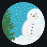 Snowman Christmas Sticker<br><div class="desc">Seal your important Cards,  or add a little fun to a gift with these fun Snowman Stickers! Add text,  personalise them how you like!</div>
