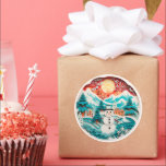 Snowman Christmas Sublimation Large Round Sticker<br><div class="desc">Snowman Christmas Sublimation Large Round Sticker</div>
