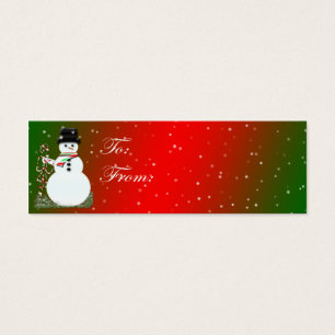Snowman Christmas Tag Card