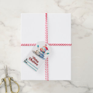 Snowman Christmas tags delight
