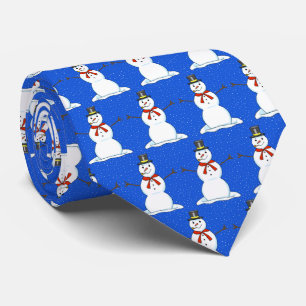 Snowman Christmas Tie