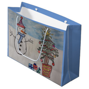 Snowman & Christmas Tree Gift Bag