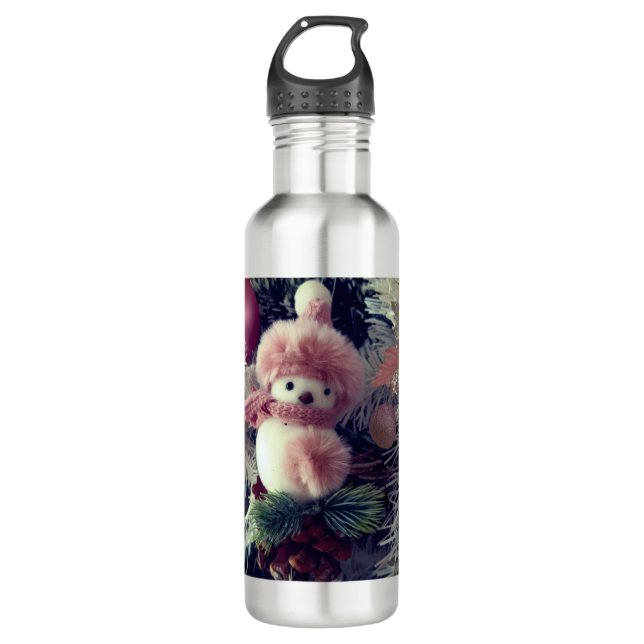 Snowman Christmas Water Bottle (Front)