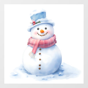 Snowman Christmas Window Cling
