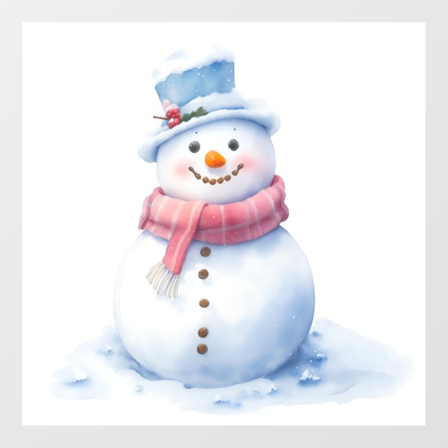 Snowman Christmas Window Cling (Sheet)