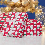 Snowman Christmas Wrapping Paper<br><div class="desc">What better way to present that special gift at Christmas than to wrap it up in quality wrapping paper. This design has a snowman graphic on a red background throughout. Definitely worth paying a little more for a pattern that is not available in city stores and will be different to...</div>