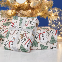 Snowman Christmas Wrapping Paper