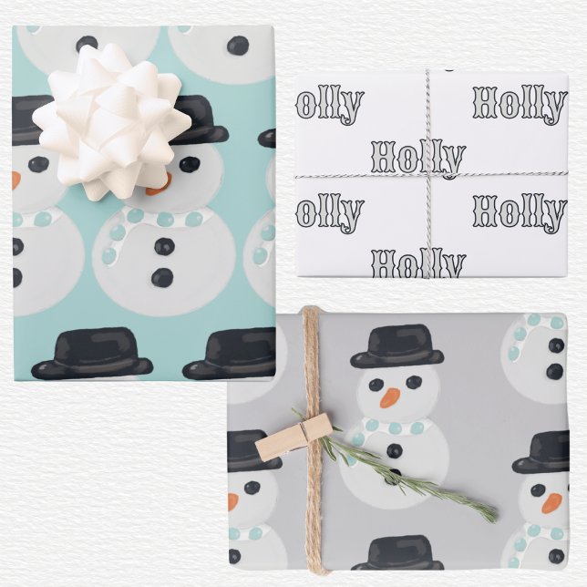Snowman Christmas  Wrapping Paper Sheet (Creator Uploaded)