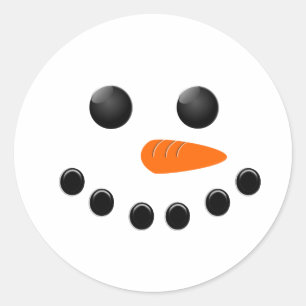 Snowman Classic Round Sticker