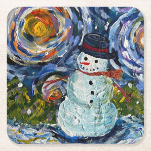 Snowman Coaster Set
