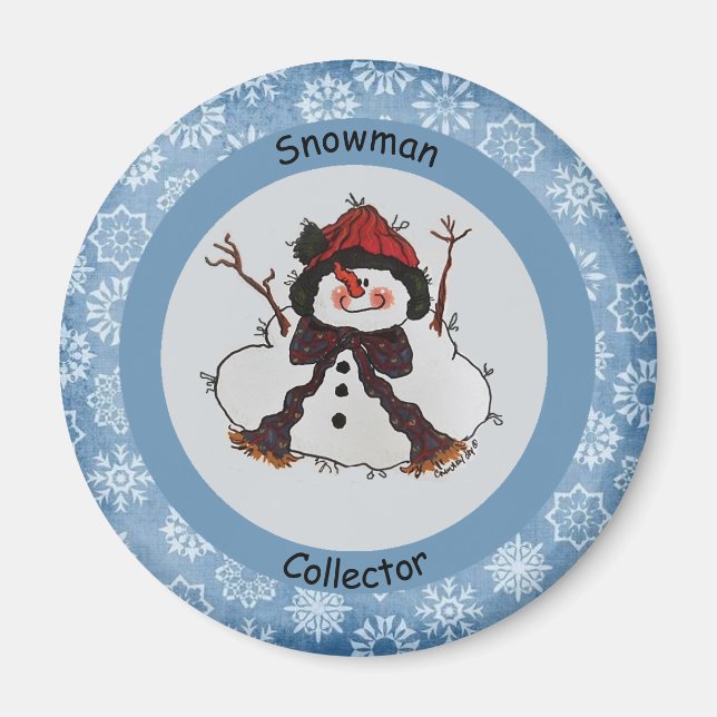 Snowman Collector  Magnet (Front)