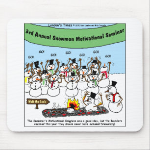 Snowman Convention Funny Christmas Gifts & Tees Mouse Mat