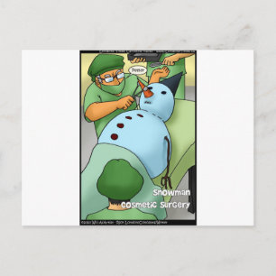 Snowman Cosmetic Surgery Funny Gifts Tees Cards