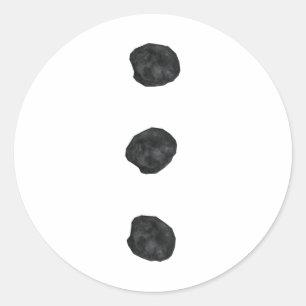 Snowman Costume Shirt Three Black Buttons On White Classic Round Sticker
