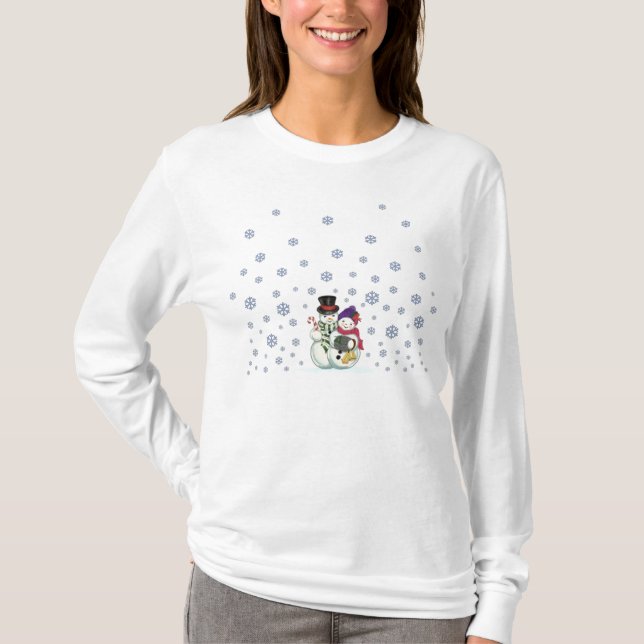 Snowman couple shirt (Front)