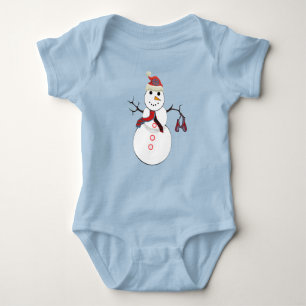 Snowman - Customised Baby Bodysuit
