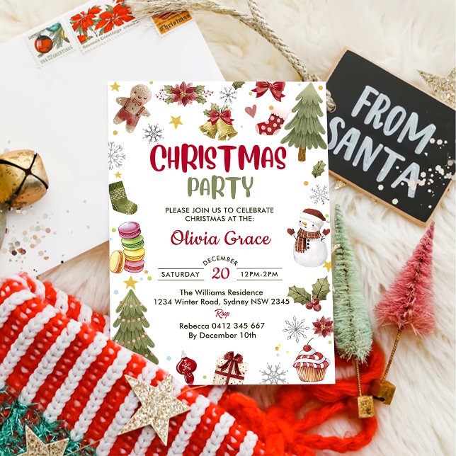 Snowman Cute Christmas Party  Invitation (Creator Uploaded)