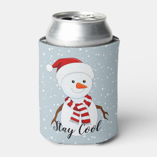 Snowman Design Can Cooler (Can Front)