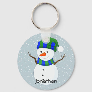 Snowman Design Keychain