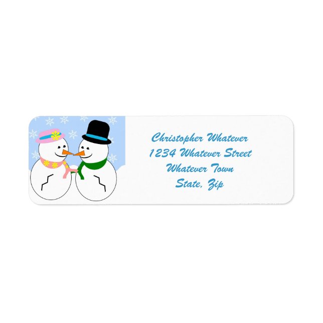 Snowman Design Return Address (Front)
