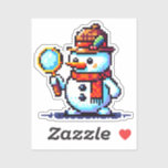 Snowman Detective: 8-Bit Winter Mystery<br><div class="desc">Unravel the holiday season's secrets with this unique 8-bit snowman detective design. A perfect blend of mystery and festive spirit!</div>