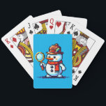Snowman Detective: 8-Bit Winter Mystery Playing Cards<br><div class="desc">Unravel the holiday season's secrets with this unique 8-bit snowman detective design. A perfect blend of mystery and festive spirit!</div>